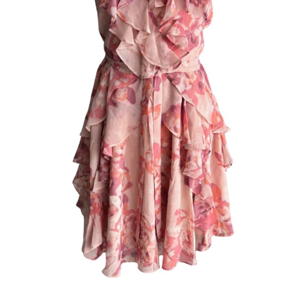 LC LAUREN CONRAD BEAUTIFUL FLOWY FLORAL DRESS IN BLUSH COLORS, SZ. 8 - Picture 4 of 13